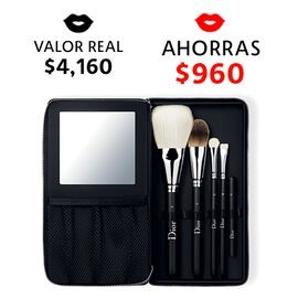 BACKSTAGE POUCH BRUSH ( 4 BROCHAS + 1 DELINEADOR NEGRO)