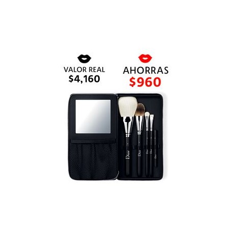 BACKSTAGE POUCH BRUSH ( 4 BROCHAS + 1 DELINEADOR NEGRO)